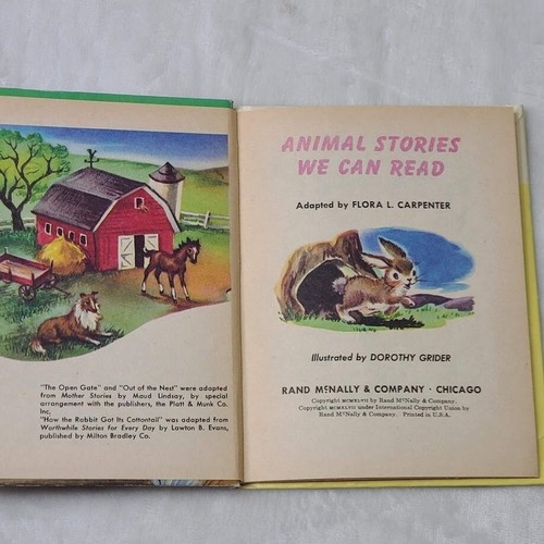 1947 Junior Elfe gebundenes Buch Tiergeschichten Wir können lesen Flora L Zimmermann 8031 - Bild 5 von 6