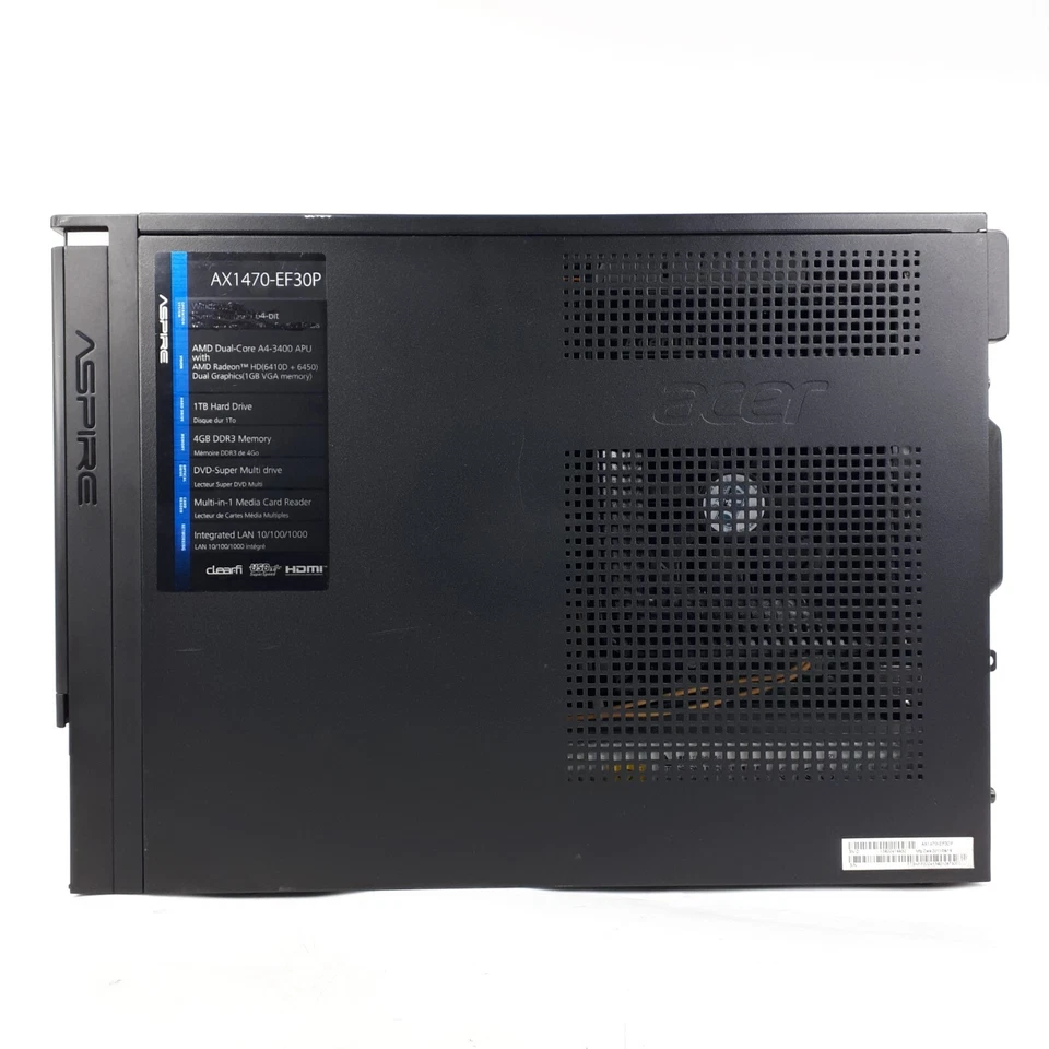 Acer Aspire AX1470-EF30P AMD A4-3400 APU 4GB Ram 1TB HDD No OS Boots BIOS W1002 - Image 4 of 4
