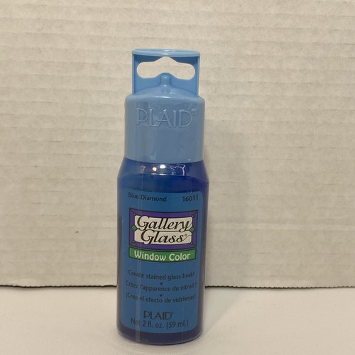Vintage BLUE DIAMOND 16011 Gallery Glass Window Color Art Craft 2 oz SEALED