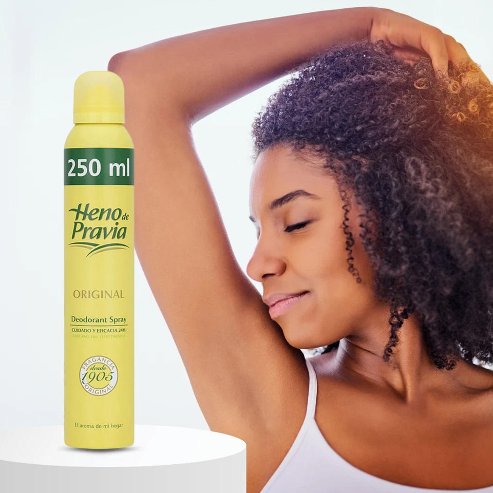 Spray desodorante Heno de Pravia - aroma fresco, protección 24 horas, 8,4 fl oz Foto 3 de 4