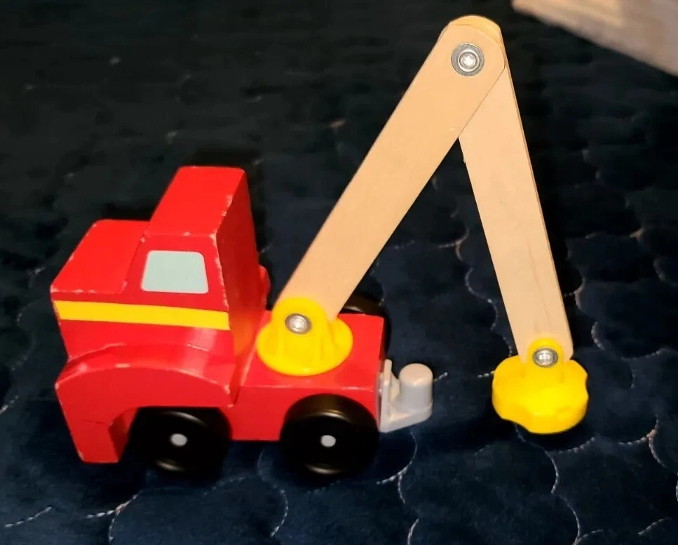 Melissa and Doug 2 PC. Wooden Magnetic Car Loader Truck Wagon eBay