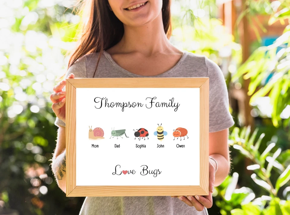 Personalized Valentine s Day home decor/ art print lovebug - Image 2 of 4