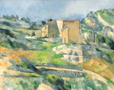 12576.Room Wall Poster.Interior art design.Paul Cezanne painting.Provence Houses