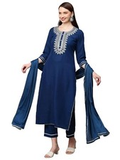 Embroidered Kurta with Pant  Dupatta Set