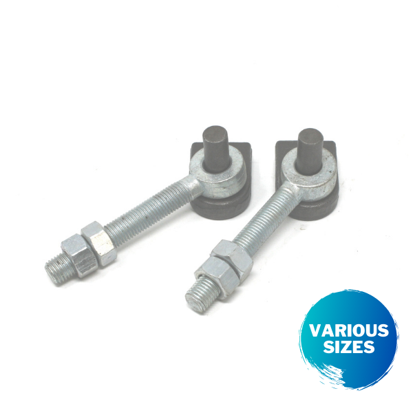Weld on Gate Hinge Hanger Pins & Adjustable Gate Eye Bolts 12mm 16mm
