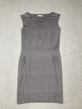 Athleta Dress Small Black White Micro Stripe Shift Sheath Stretch Resort Cruise