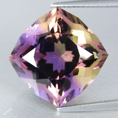 19.44Cts Excellent Natural Ametrine Cushion Precision Cut 16mm Loose Gem Ref VDO