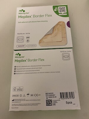 10 Stck. Mepilex Border Flex Verband Schaumverband Pflaster NEU 7,5x7,5 cm