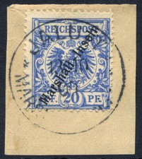 Marshall-Inseln Mi. 10 Bfst., 20 Pfg. tadellos, sch&ouml;n gestplt., gepr.(6853d/41)