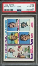 1982 TOPPS 162 HOME RUN LEADERS PSA GEM MT 10 