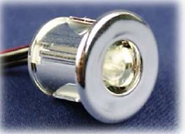 SPOT A LED BLU DA INCASSO TONDO CROMATO