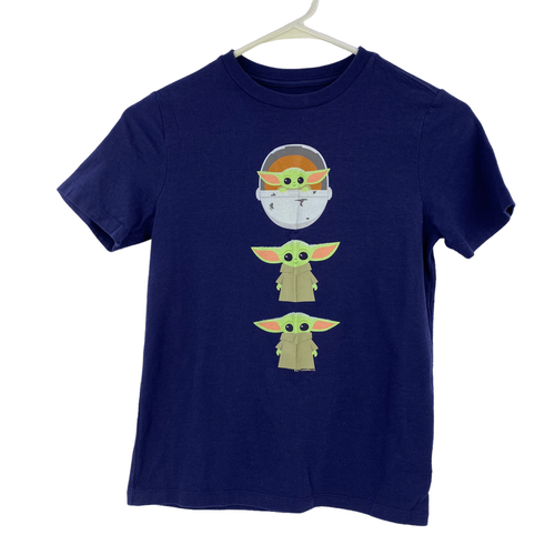 Old Navy Baby Yoda Youth Boys T-Shirt Size Medium Navy Blue Short Sleeve Graphic - Picture 6 of 10