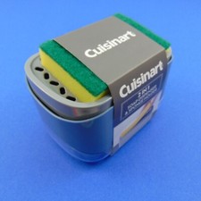 Cuisinart Sponge Holder Scourer Pad Soap Dispenser Kitchen Sink Accessory Blue