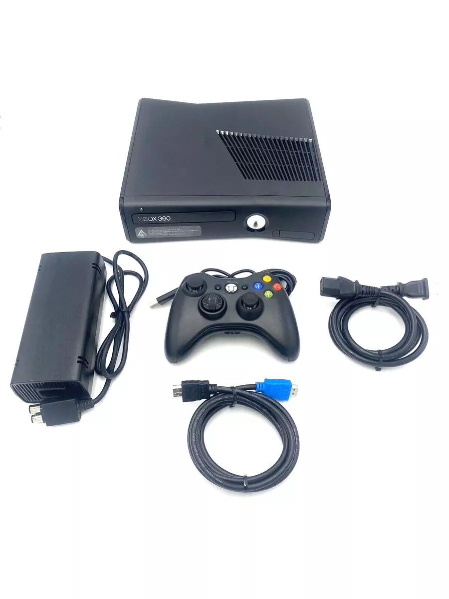 Xbox 360 Slim Black Wi-Fi Console 250gb + HDMI + Genuine