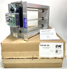 EWC Controls Ultra Zone 12x8 ND-15S Motorized Damper MA-15s 24V Power Open/Close