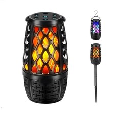 Ulinkbee Outdoor Speakers, Colorful LED Flame Speaker Gift Men, Bluetooth 5.3