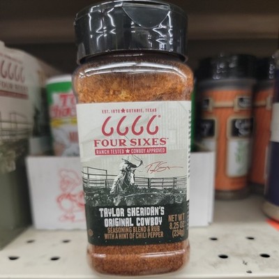 Four Sixes Taylor Sheridan's Original Cowboy Seasoned Blend Rub, 8.25 Ounce
