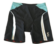 TYR Triathlon Tri Womens Black Blue Competitor Shorts 6 Inch New 70 XXL