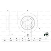 Bosch 2X Bremsscheibe Hinten Ø302 Mm FüR Hyundai Tucson TLE 1.6 Gdi 2.0 Crdi