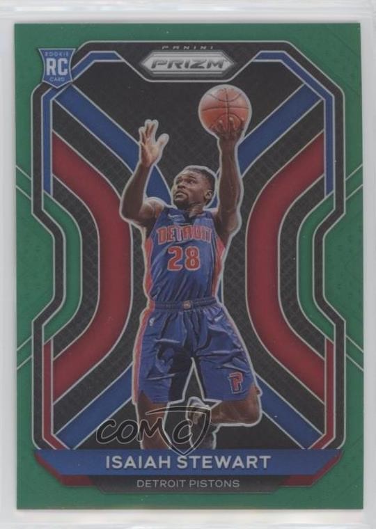 2020-21 Panini Prizm Green Prizm Isaiah Stewart #254 Rookie RC 0v9v