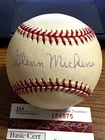 GLENN MICKENS 2 SIGNED AUTOGRAPHED ONL BASEBALL!  Brooklyn Dodgers!  JSA!