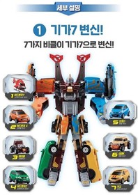 TOBOT GIGA SEVEN 7 X Y Z D Taekwon K Terracle Cargo Transformer Robot cars Toy