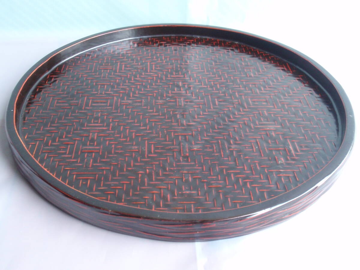 Lacquered Tray Sweet Tray Rantai Lacquerware Traditional Craft Diameter 24.0 cm