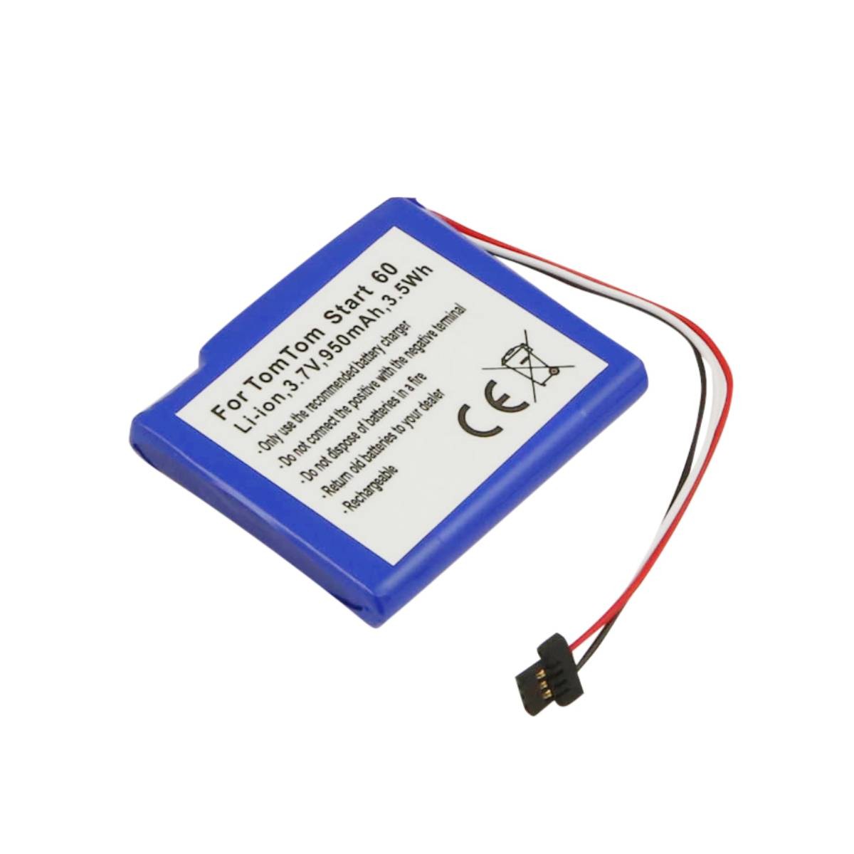 Batterie TomTom Start 60 Avizar 3.7V 950mAh au lithium bleu