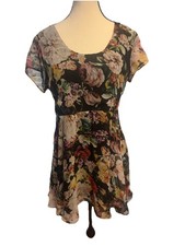 Show Me Your Mumu Floral Mini Dress Black Women's Medium