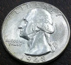 US 1948-D Washington Quarter  **
