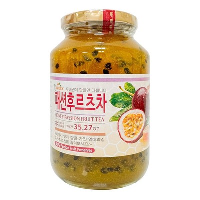 Korean Honey Passion Fruit Tea 1kg Jar Natural Mix for Drinks Desserts Smoothie