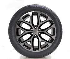 Black And Machine Snowflake 22 Wheels Highway Tires Gmc Sierra Yukon Denali