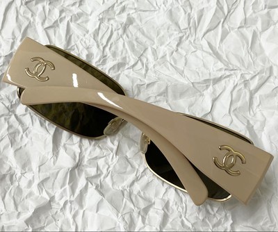 CHANEL シャネル サングラス 4115 c273/73 ゴールドｘベージュ CHANEL sunglasses 4115 c27373 gold x beige | eBay