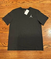 Nike Air Jordan Embroidered Jumpman T-Shirt Mens Sz Large Black DC7485-010 NWT