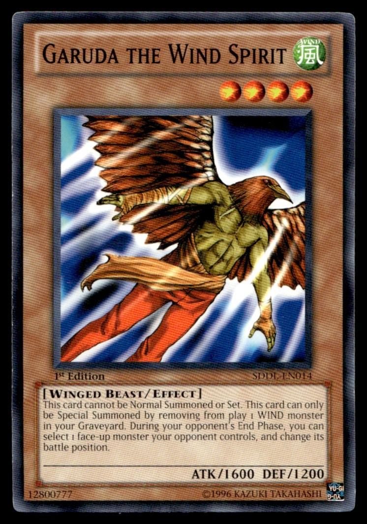 Garuda the Wind - Spirit  SDDL-EN014 - 1st Edition - YuGiOh