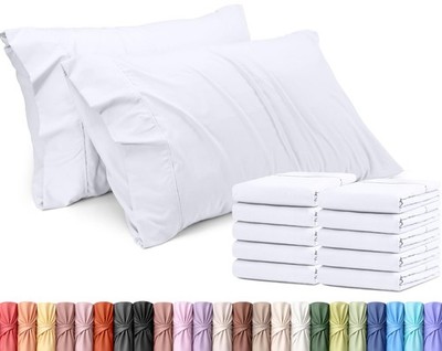Pillow Cases 12 Pack 20 X 26 In Standard White Envelope Closure Utopia Bedding