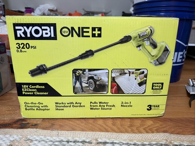 #ad Ryobi One 18V Cordless EZ Clean Power Cleaner 320 Psi RY120350VNM Tool Only $65.00