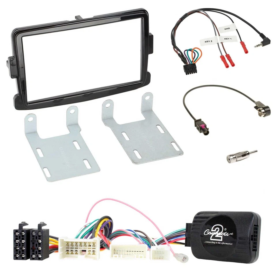 JVC USB Bluetooth Lenkrad DAB 2DIN Autoradio für Dacia Sandero ab 13 piano-schwa - Bild 3 von 4