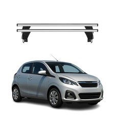 Menabo Dachträger Grundtäger für Peugeot 108 2014-2022 50kg Alu Silber 2 tlg