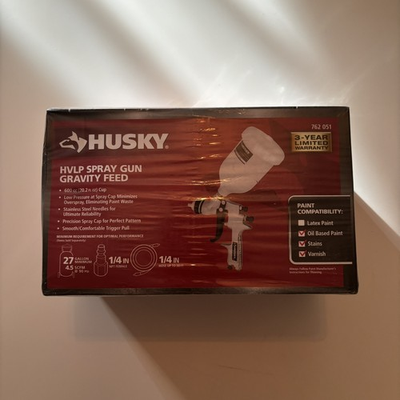 #ad Husky Gravity Feed Composite HVLP Spray Gun NEVER OPENED BRAND NEW $49.99