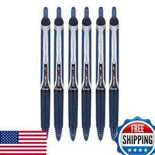 PILOT Precise V5 RT Refillable Retractable Liquid Ink Rollerball Pens, 0.5mm, 6-