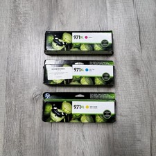 HP 971XL INK CARTRIDGE MAGENTA BLUE YELLOW Lot of 3 Exp 2019 CN627AM/CN628AM
