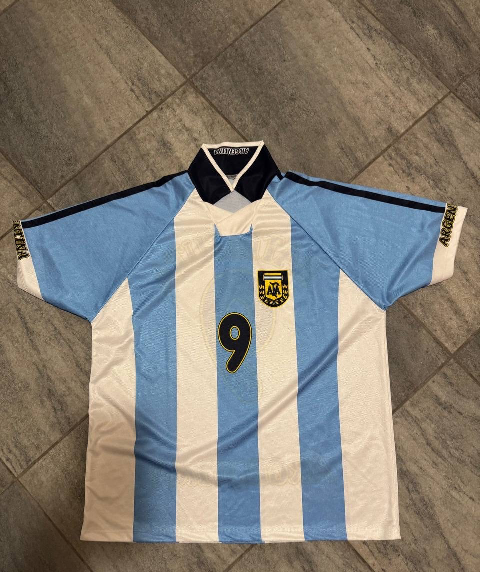 Argentina Batistuta #9 Football Shirt Soccer Jersey Men's Size 2XL