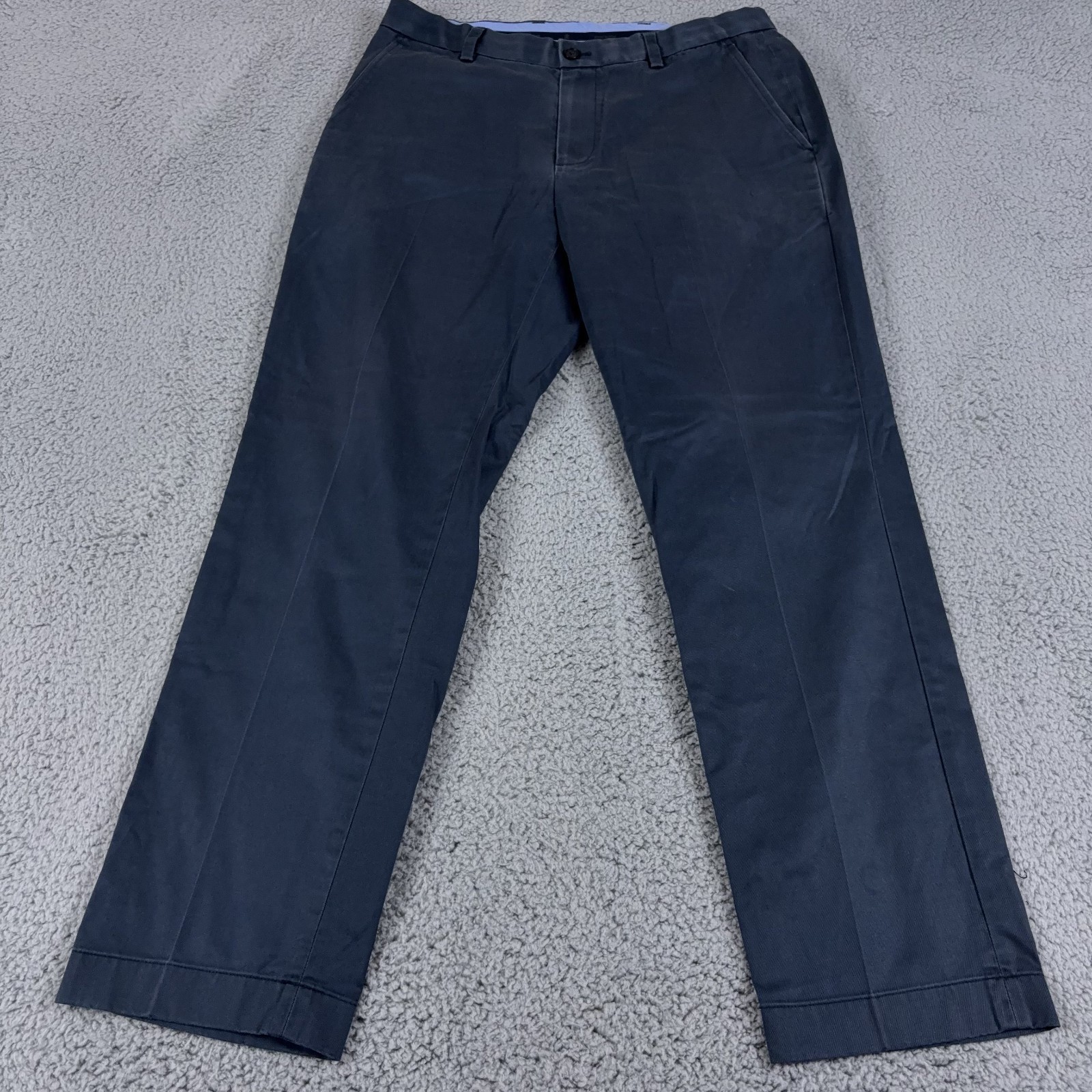 Brooks Brothers Mens Navy Slim Fit Milano Chino Pants 33x30 Preppy Advantage