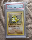 Pokemon Sandshrew, 62/102, Base Set, SHADOWLESS 1st Edition, PSA9 Mint, 1999