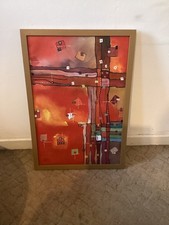  Canvas Acrylic/Oil PaintingFramed Signed beautiful bright and captivating style