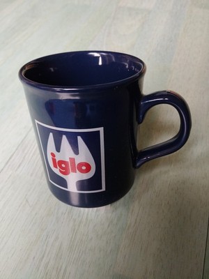 Kaffeetasse iglo Kaffeebecher Teetasse Keramiktasse Teebecher Blau mit iglo-Logo