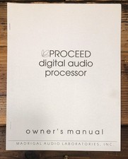 Madrigal Audio Proceed Processore Audio Digitale Proprietario/Manuale Utente *Originale*