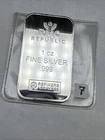 1 oz .999 Fine Silver Bar by RMC - Republic Metals Corporation Refiners Assayers