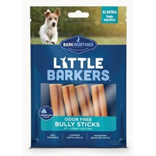 Barkworthies Little Barkers Odor Free Bully Sticks Medium Chewer 4 Inch